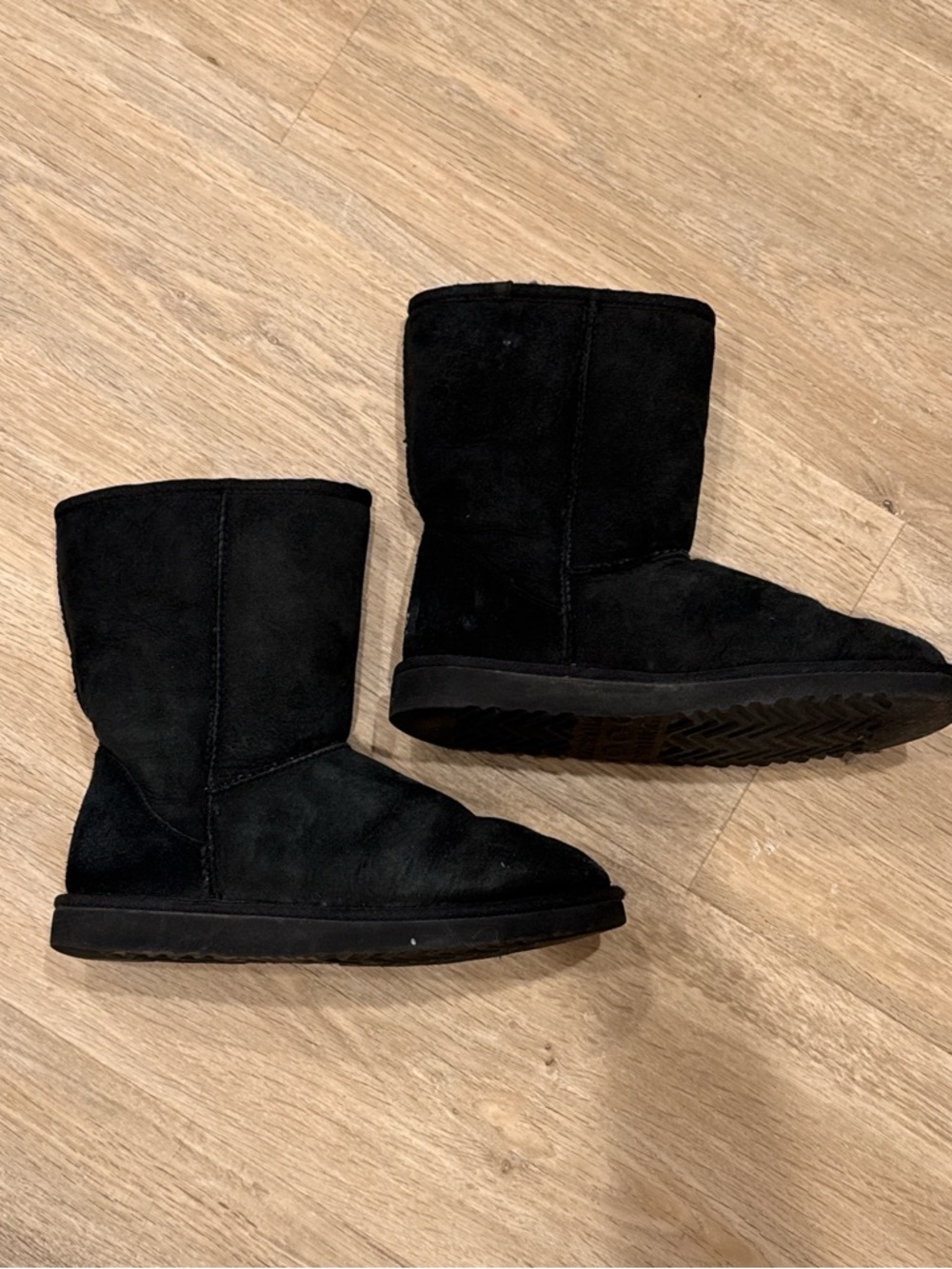 UGG Classic Short Black Suede Boots 7